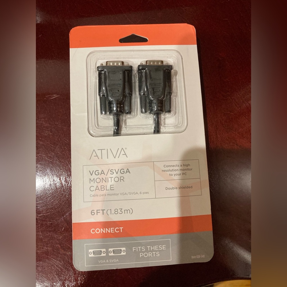 NWT Ativa | VGA SCGA 6’ Monitor Cable